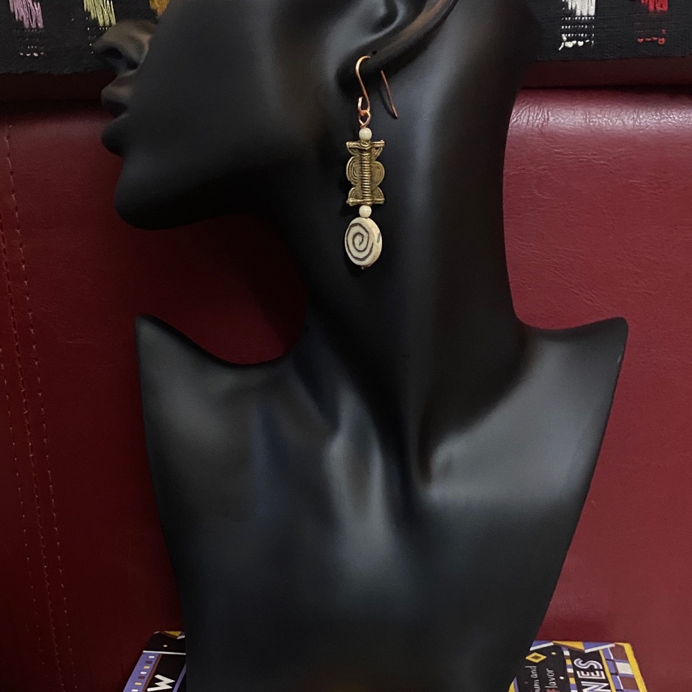 Elegant Spiral Drop Earrings